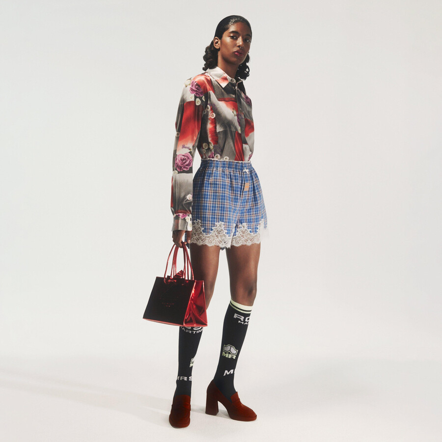 mokasyny martine rose 2 - oxblood textile