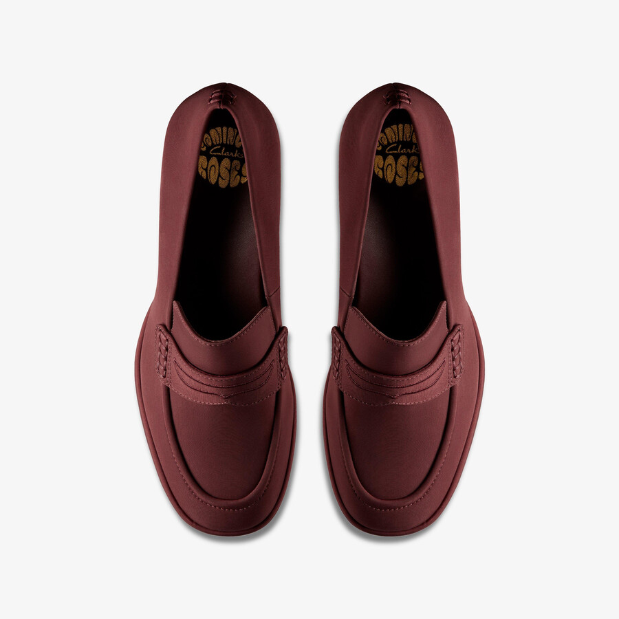mokasyny martine rose 2 - oxblood textile