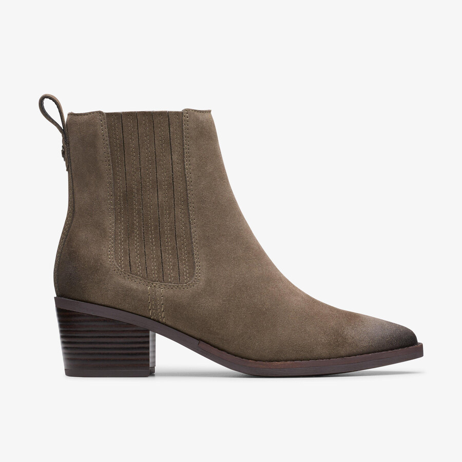 botki morzine top ankle boots – mole grey suede