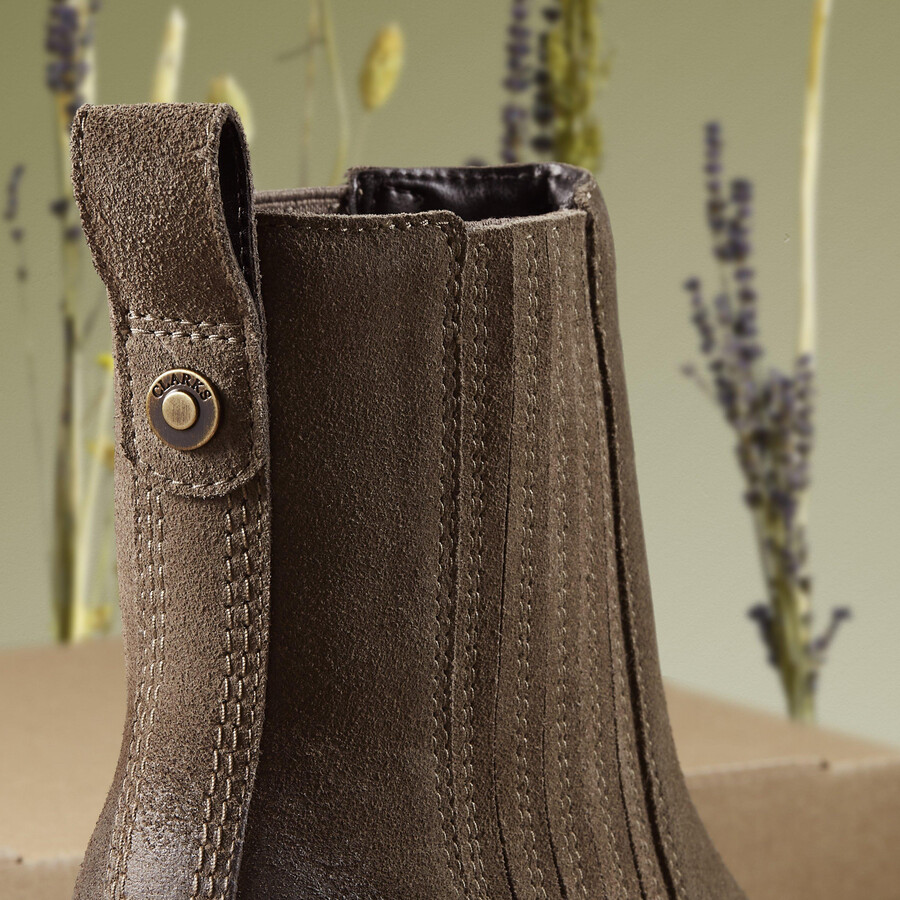 botki morzine top ankle boots – mole grey suede