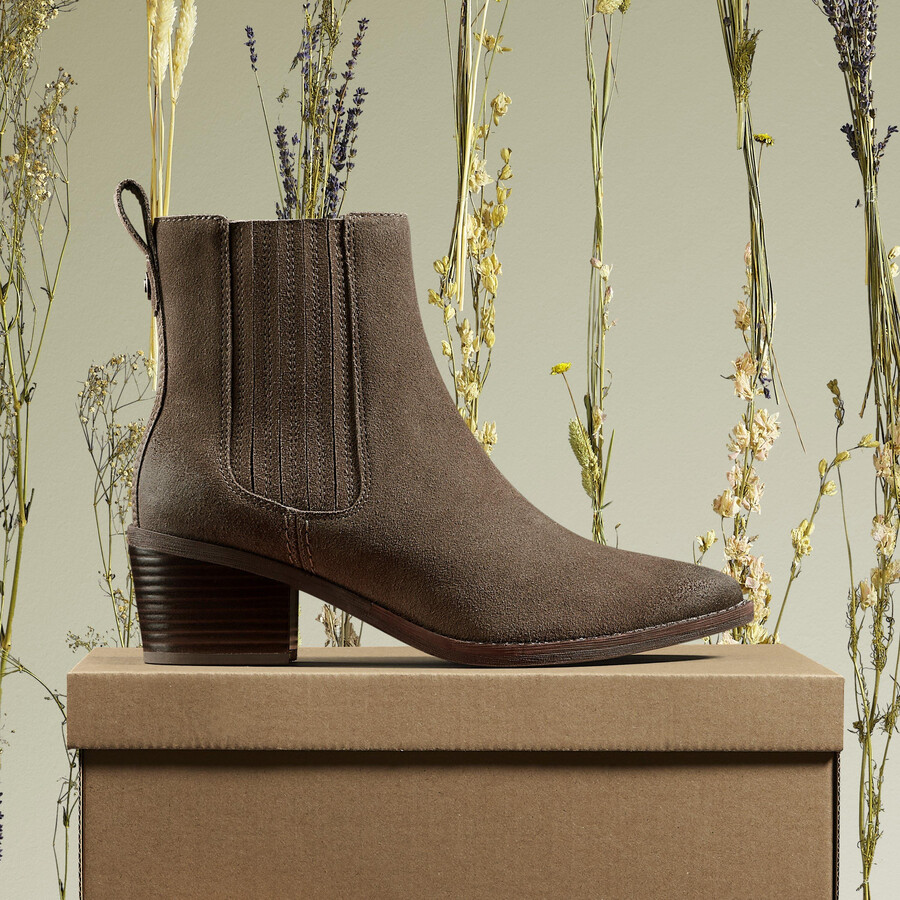 botki morzine top ankle boots – mole grey suede
