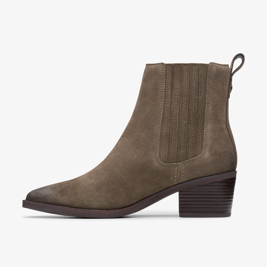 botki morzine top ankle boots – mole grey suede