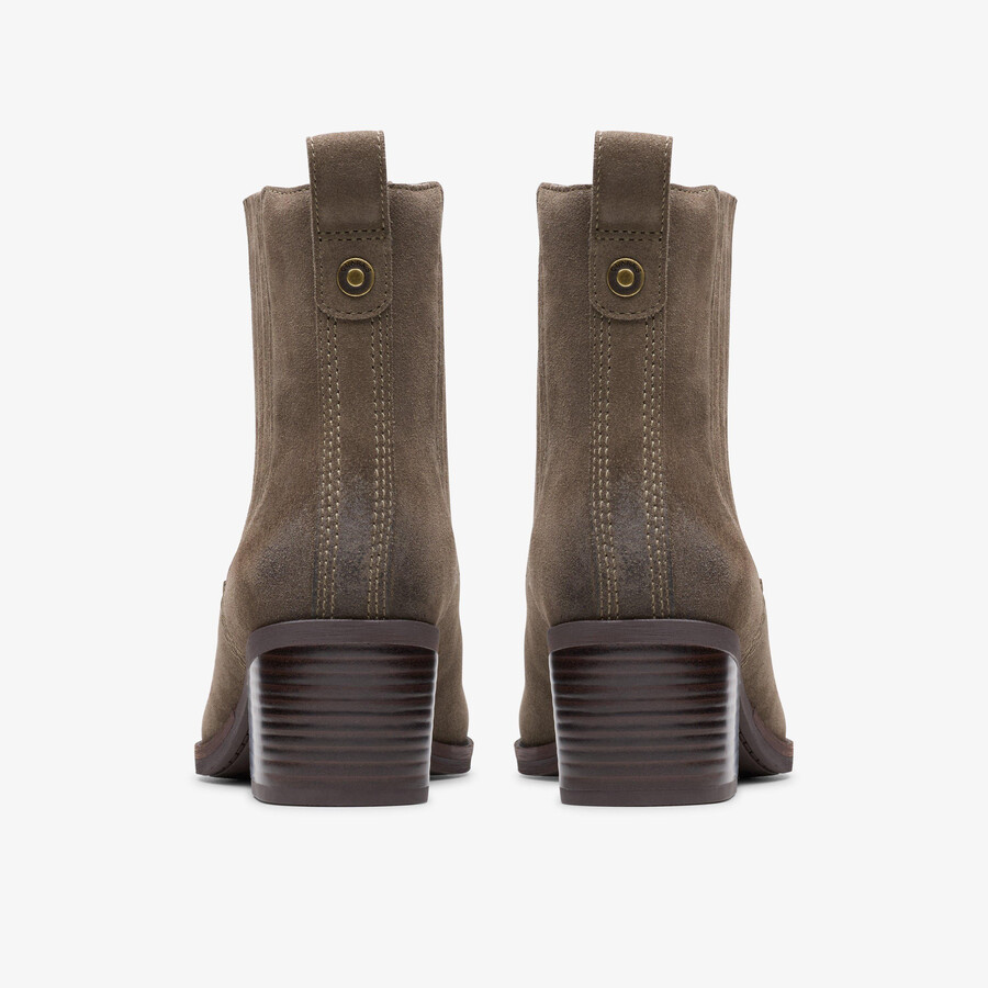 botki morzine top ankle boots – mole grey suede