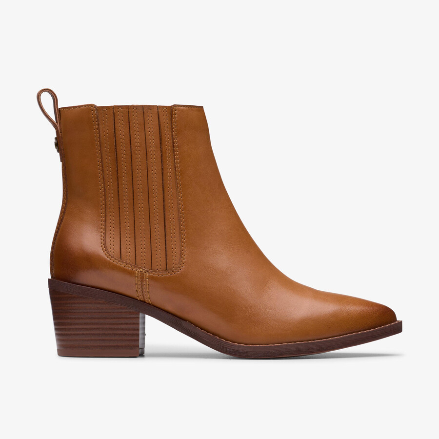 botki morzine top ankle boots – skóra w kolorze jasnobrązowym