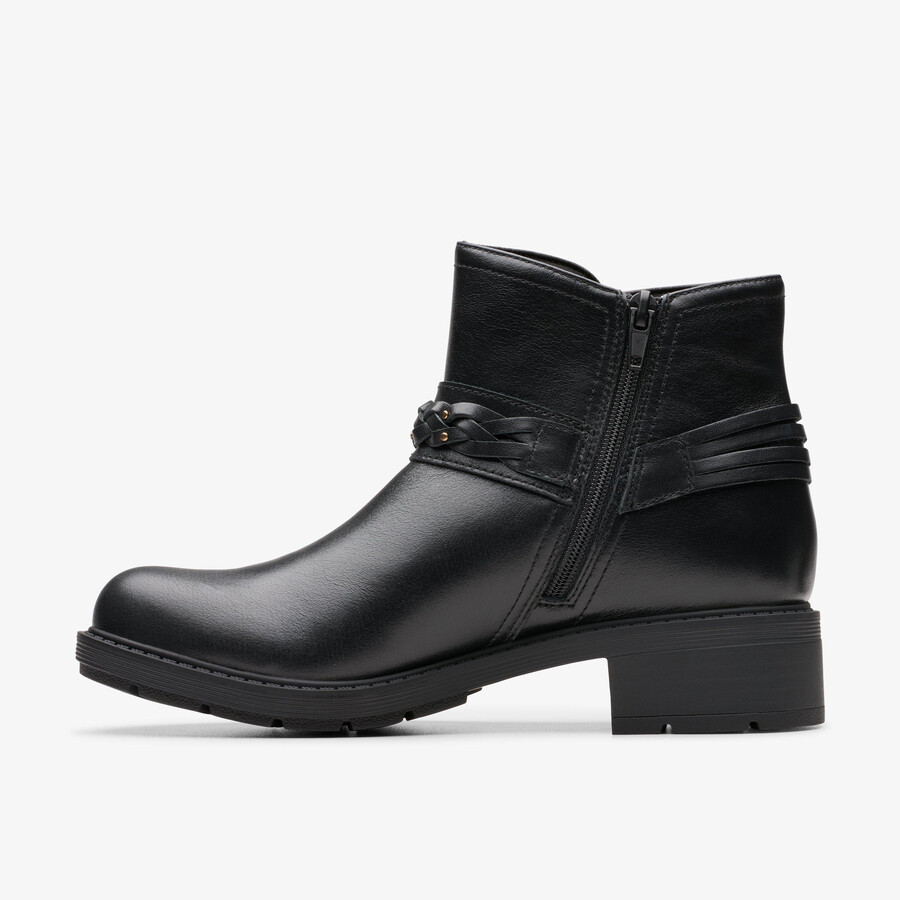 botki hearth kaylie – czarna skóra
