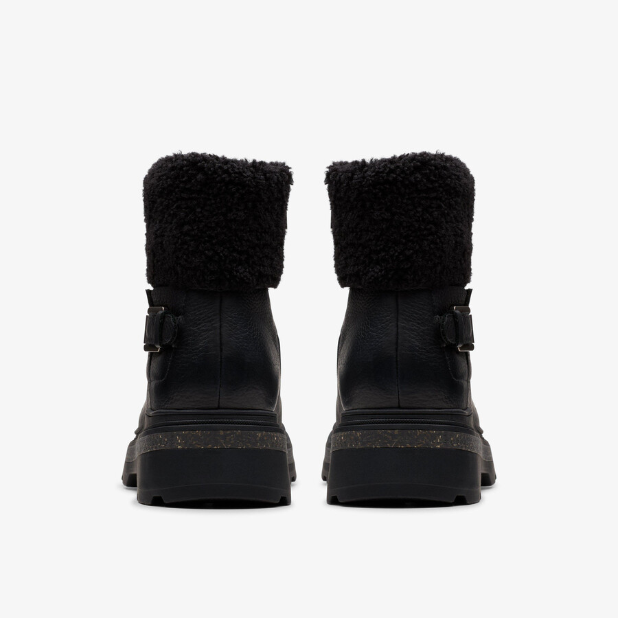 hencroft madi waterproof – czarna skóra z ciepłą podszewką