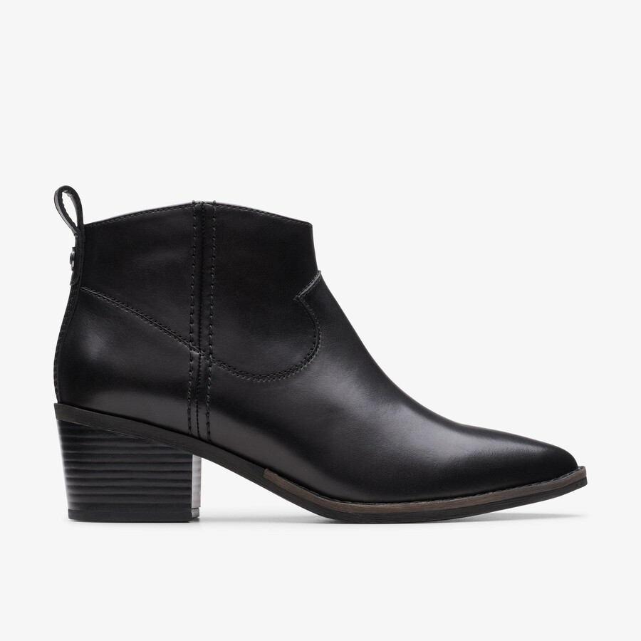 botki morzine sky ankle boot – czarna skóra