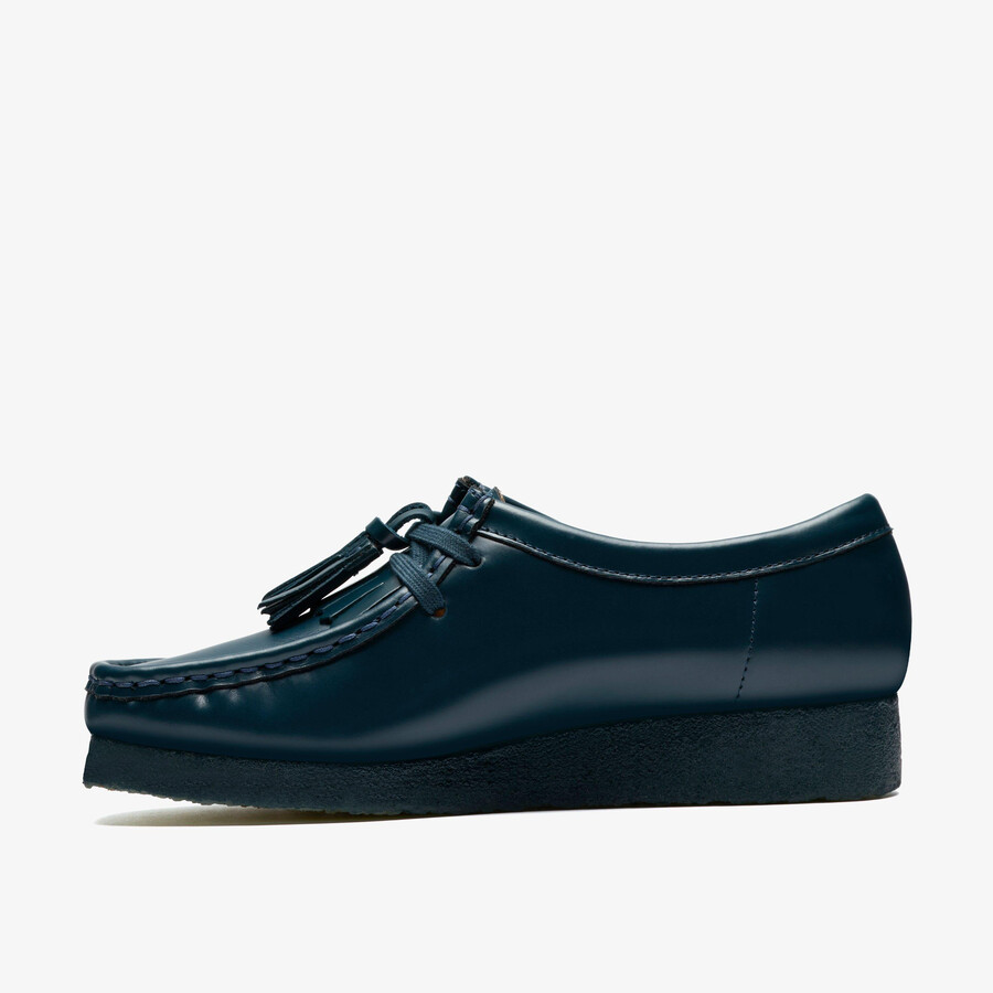 wallabee - ciemnoniebieska skóra