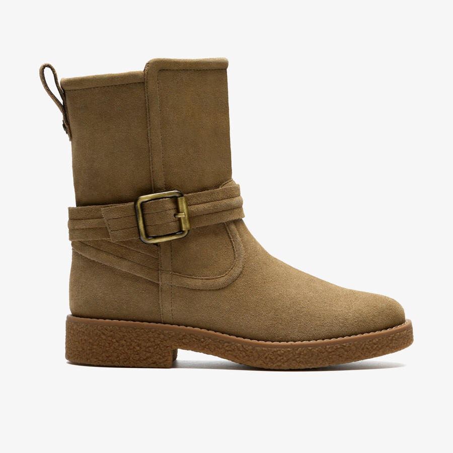 nella mid - ciemny sand suede