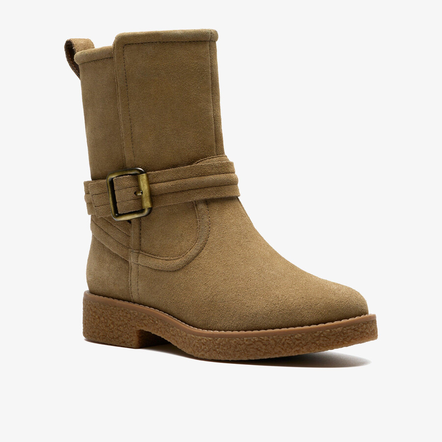 nella mid - ciemny sand suede