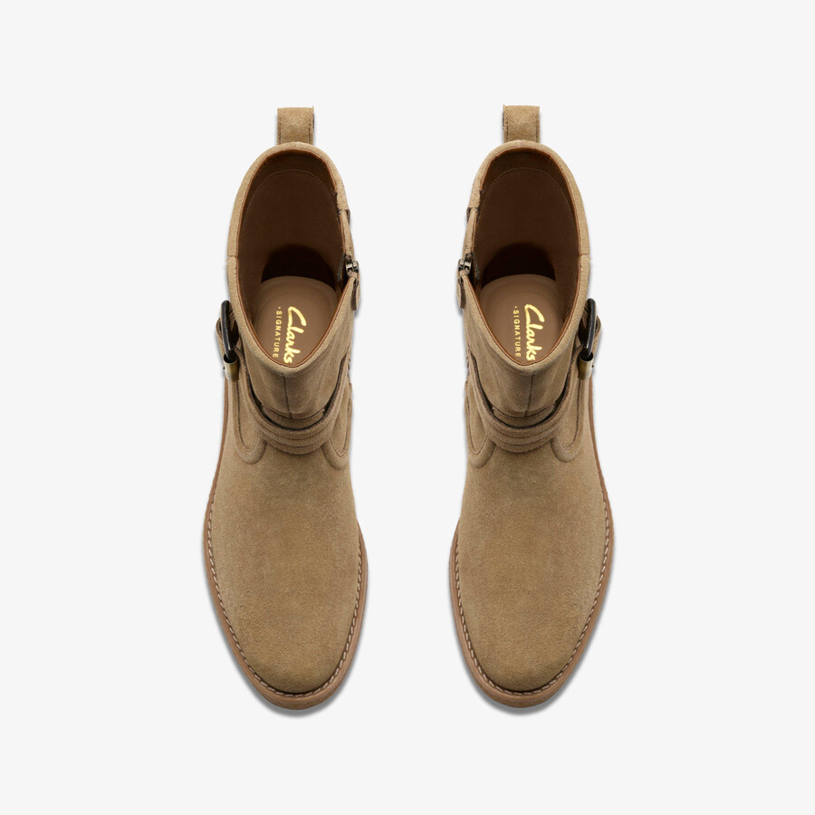 nella mid - ciemny sand suede