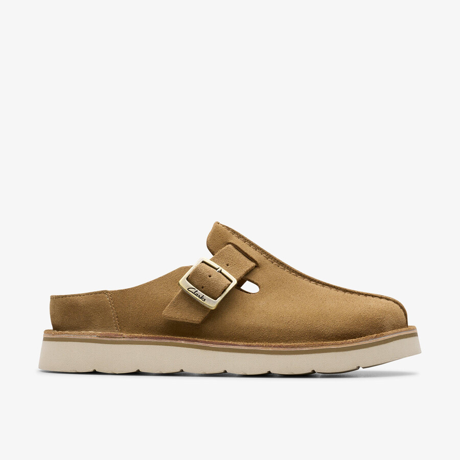 solsbury mule - ciemny sand suede