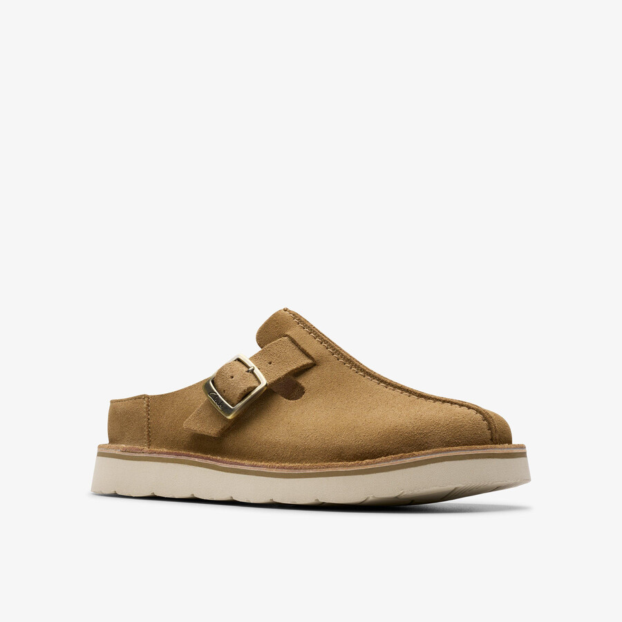 solsbury mule - ciemny sand suede