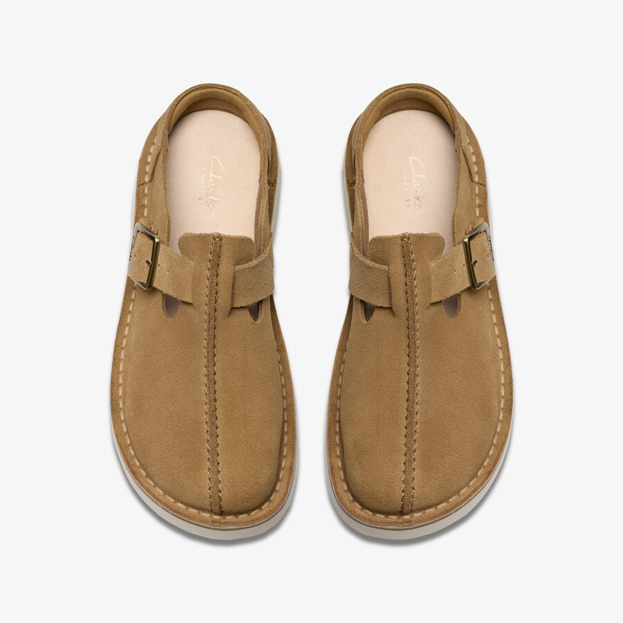 solsbury mule - ciemny sand suede