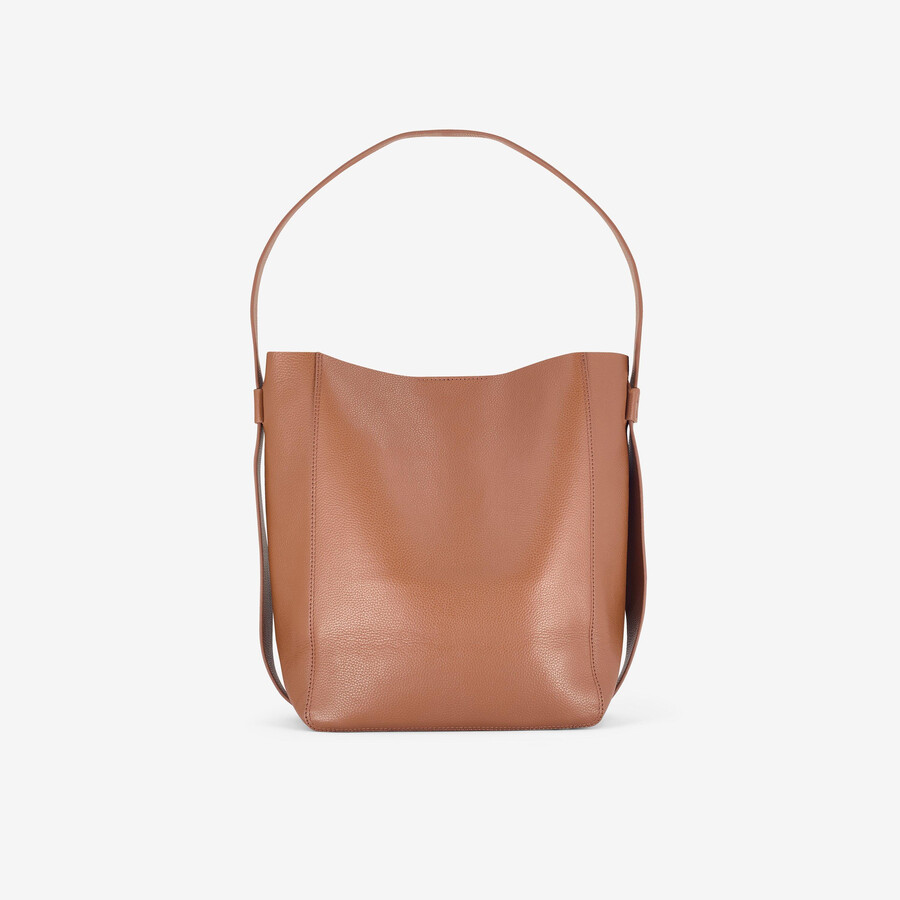 torba typu bucket – skóra w kolorze jasnobrązowym