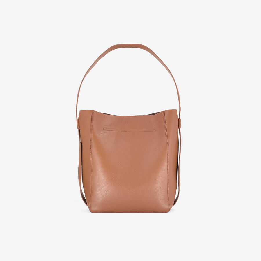 torba typu bucket – skóra w kolorze jasnobrązowym