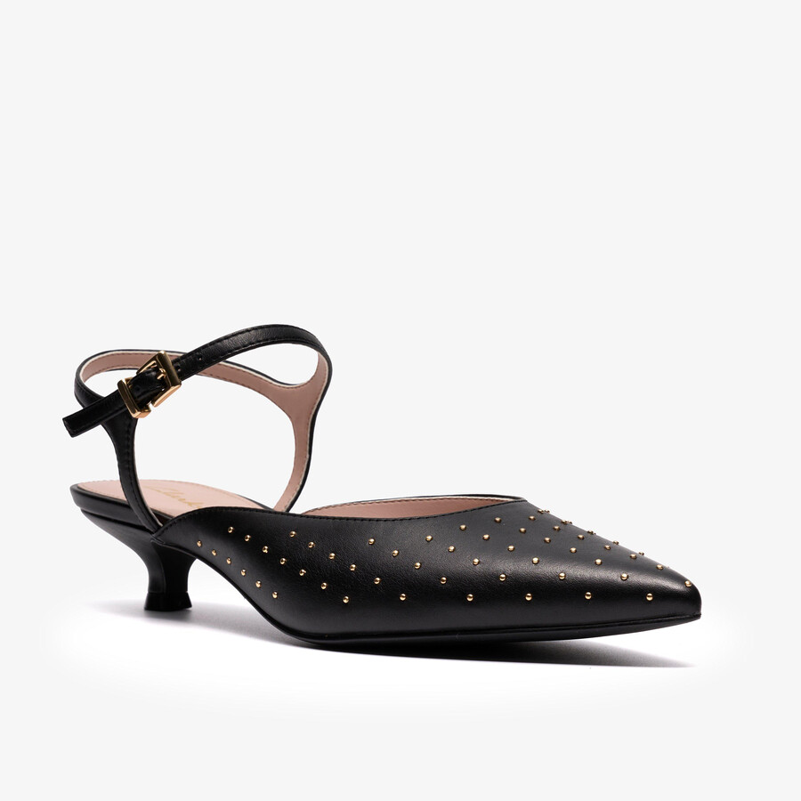 kolczyki pisa stud - czarna skóra